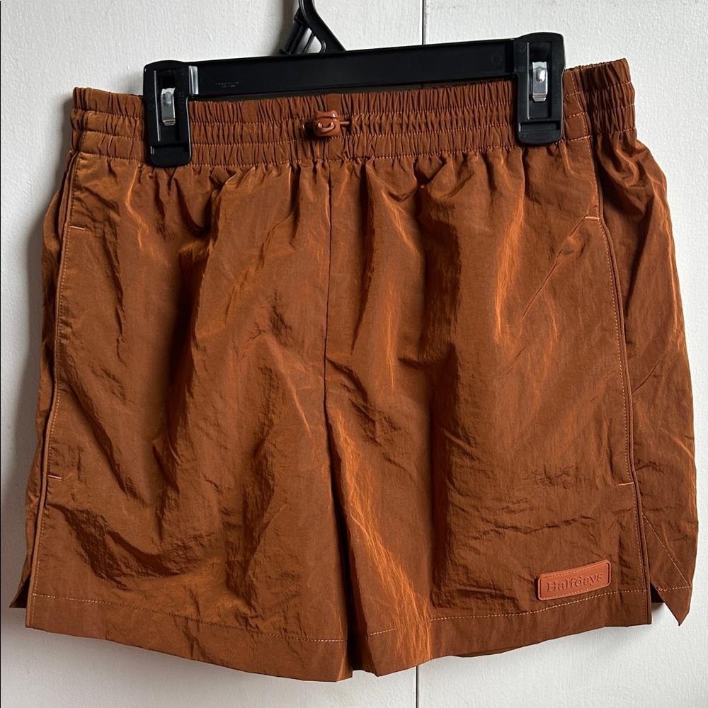 Halfdays Women Rust Athletic Shorts